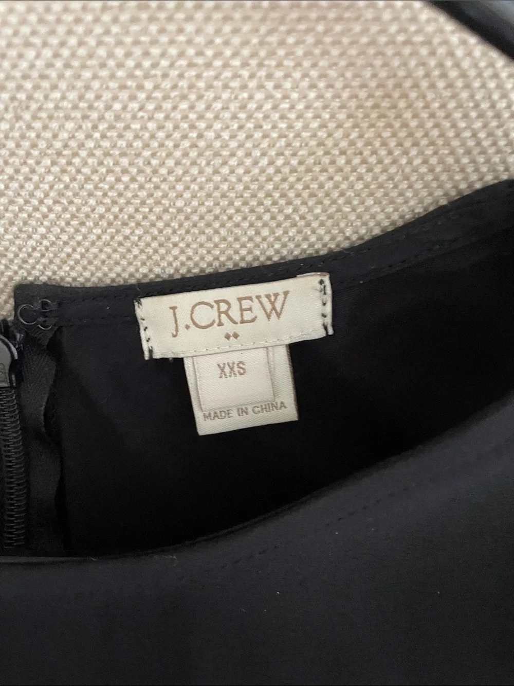 J Crew Black Sleeveless Fringe Hem Women’s Top Size XXS